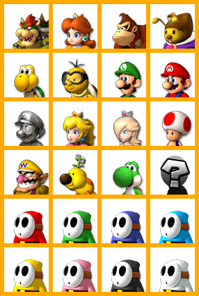 Mario Kart 7 - Character Select Icons