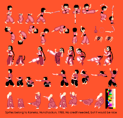 Lady Master of Kung Fu - Nunchackun Sprites