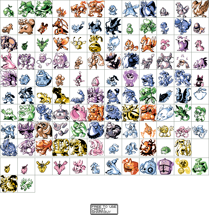 Pokémon Customs - Sinnoh Pokémon (R/G/B-Style)