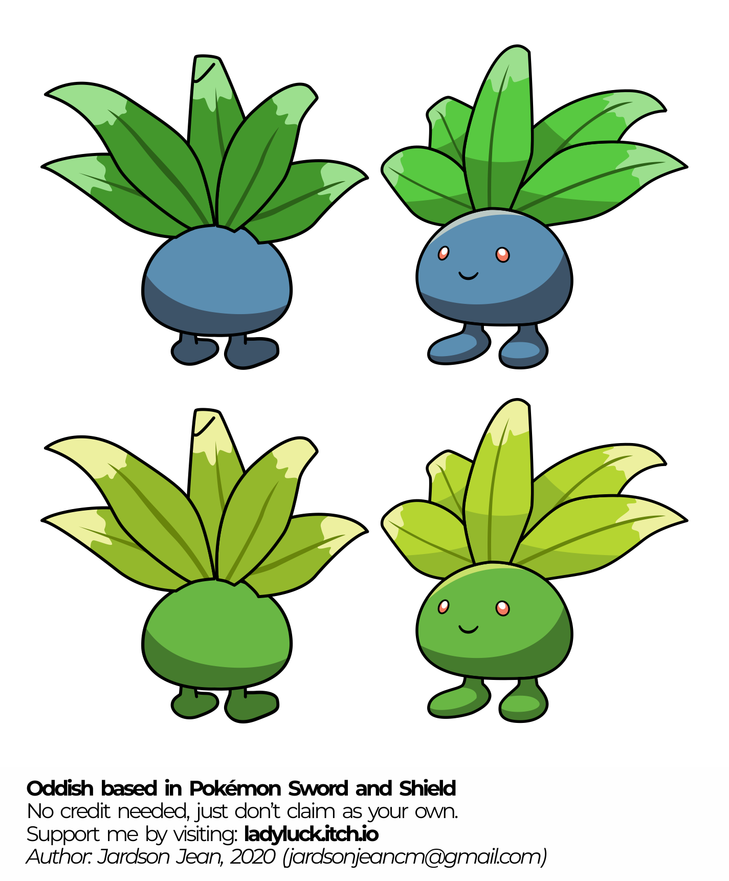 Pokémon Generation 1 Customs - #043 Oddish (Sword & Shield)