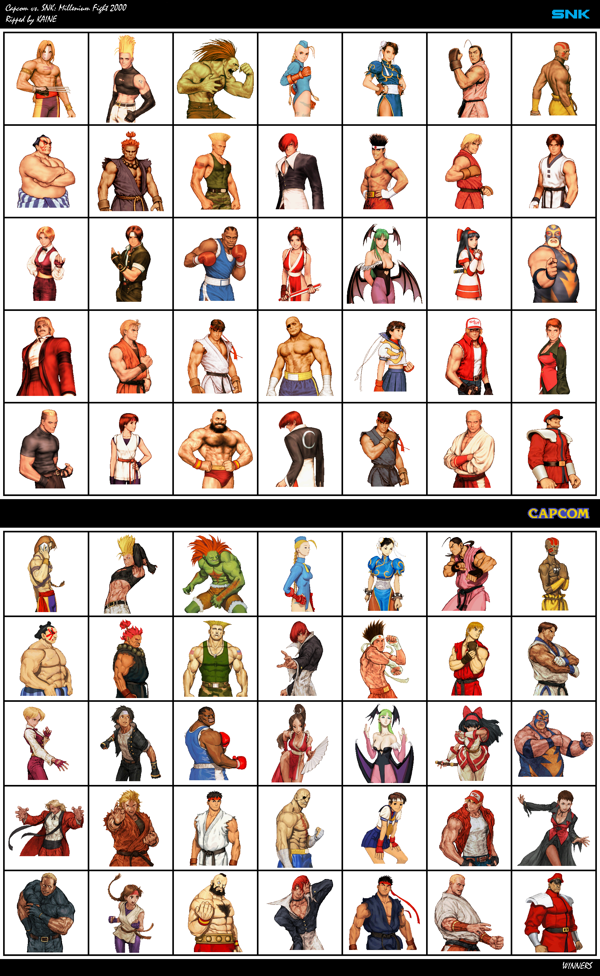 Capcom vs SNK: Millennium Fight 2000 - Win Portraits