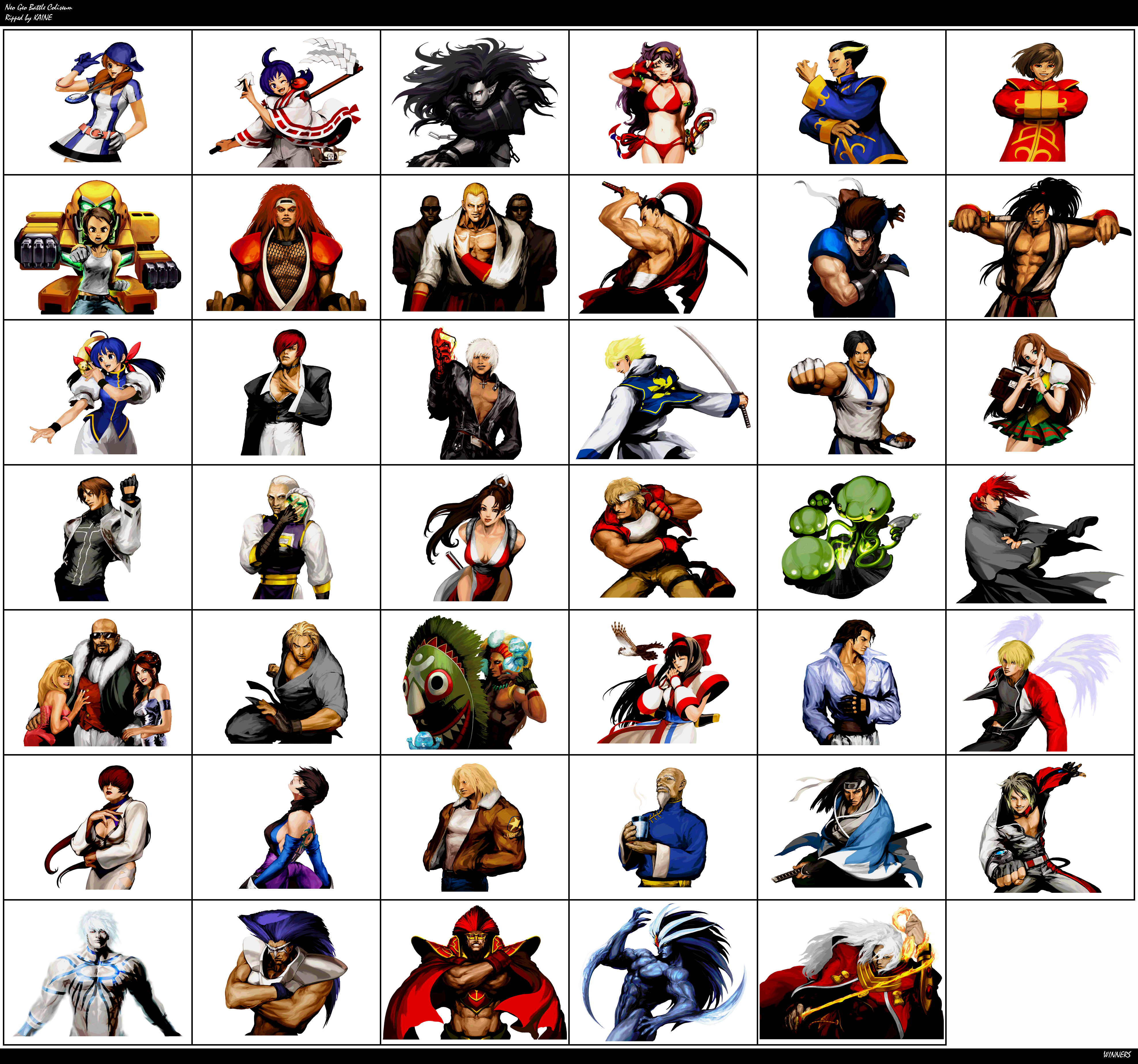 Neo Geo Battle Coliseum - Win Portraits