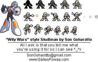 Mega Man Customs - Skull Man (Wily Wars-Style)