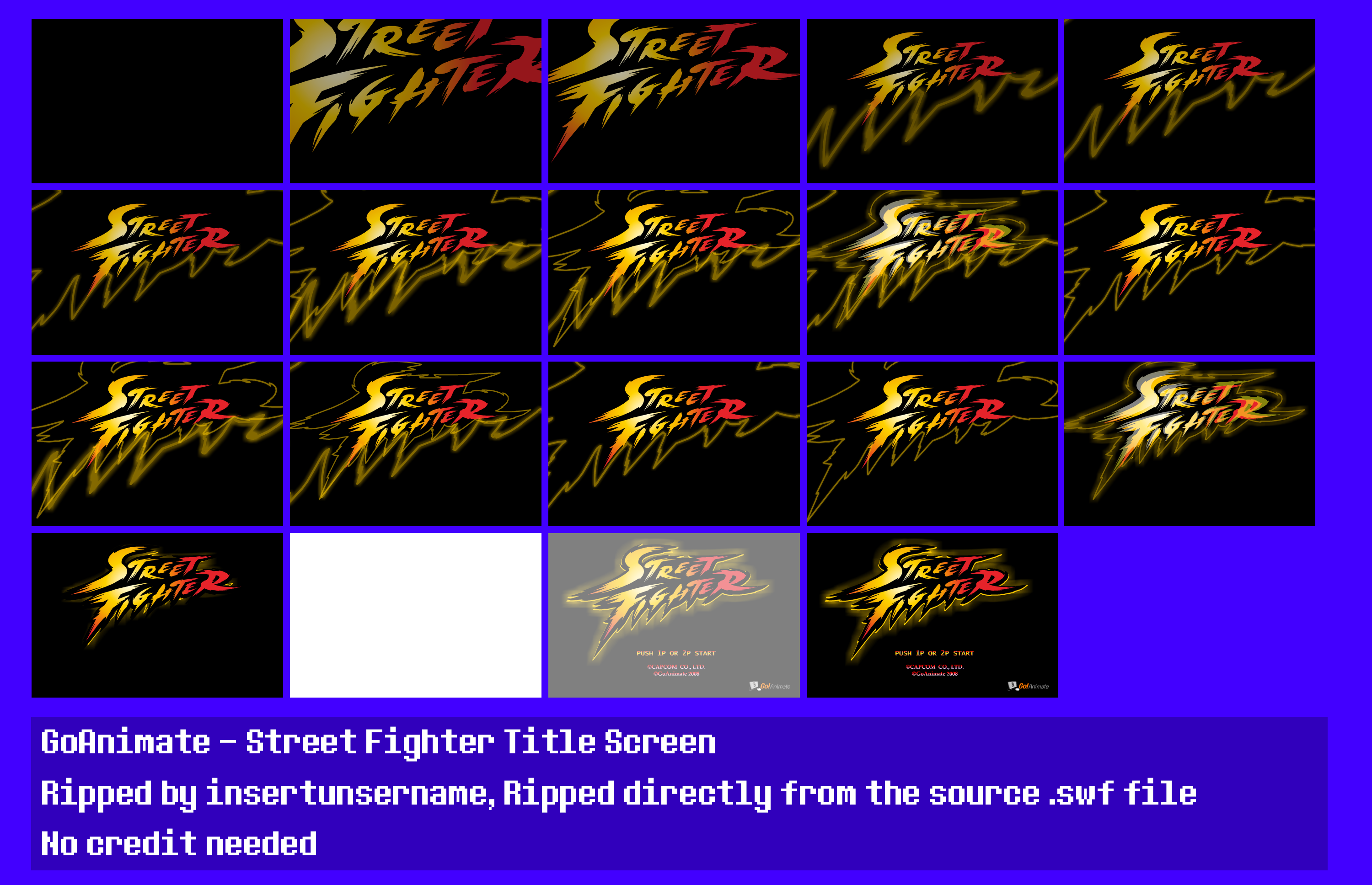 Street Fighter GoAnimate - Title Screen