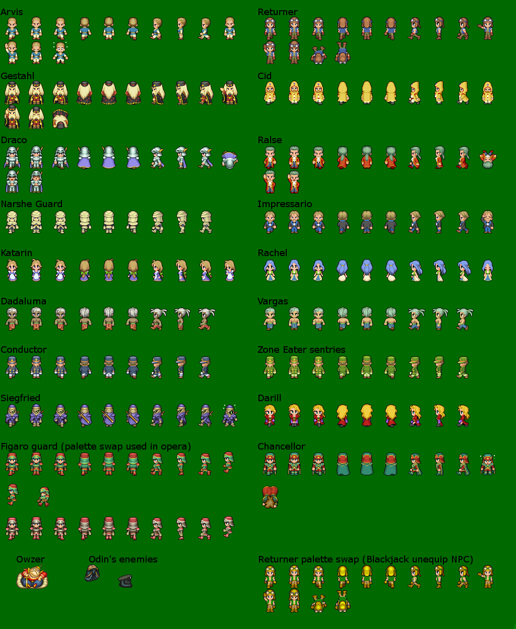 Final Fantasy 6 - NPCs (Major)