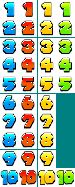 Mario Party 8 - Dice Block Numbers