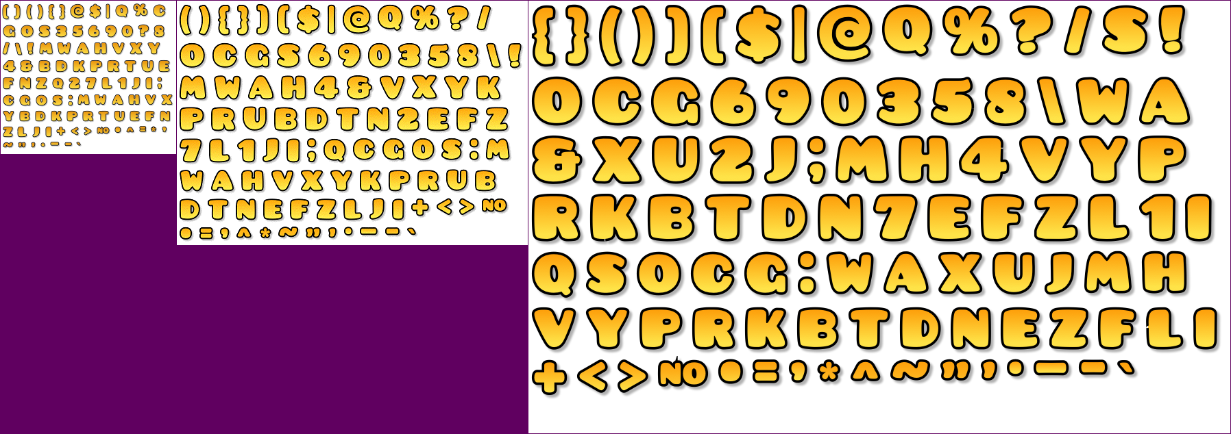 Geometry Dash - Main Game Font (Gold)