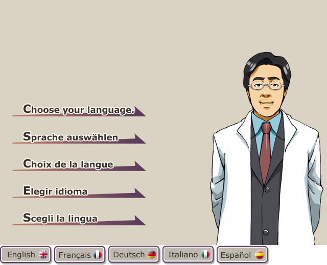 Brain Exercise with Dr. Kawashima - Language Menu