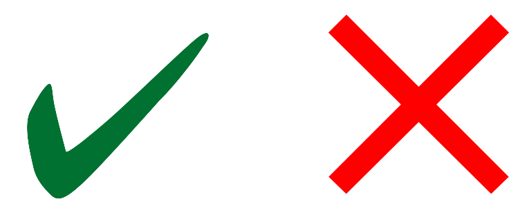 Correct / Wrong Symbols