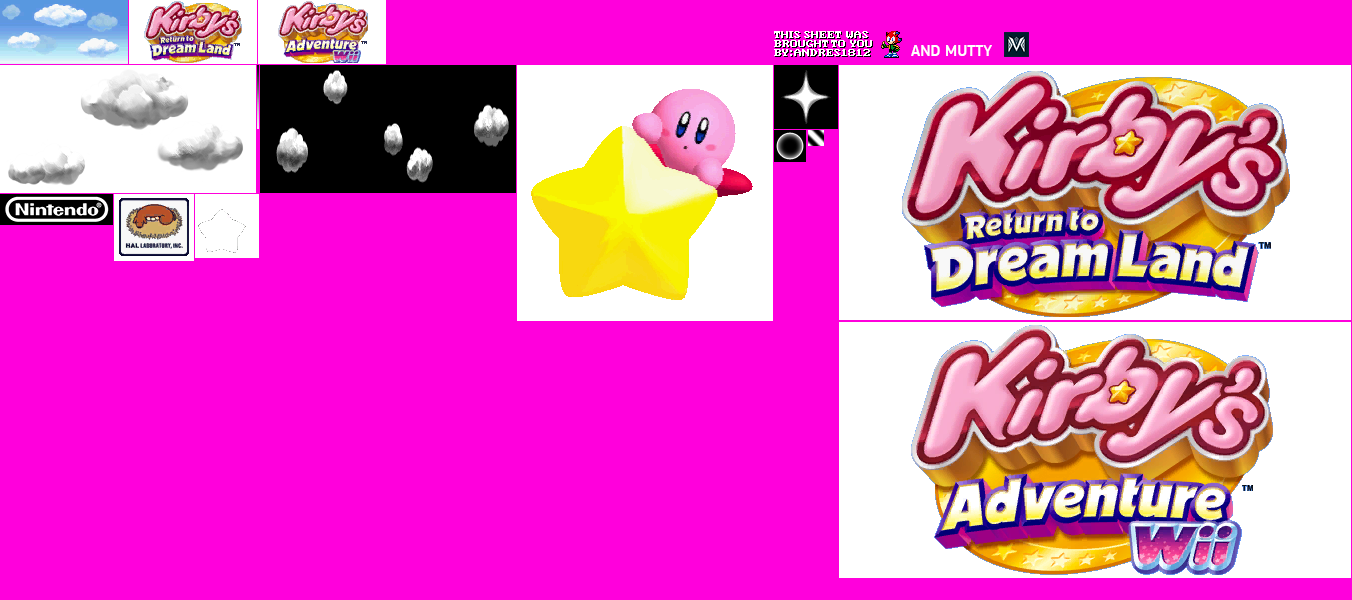 Kirby's Return to Dreamland / Kirby's Adventure Wii - Wii Menu Icon and Banner