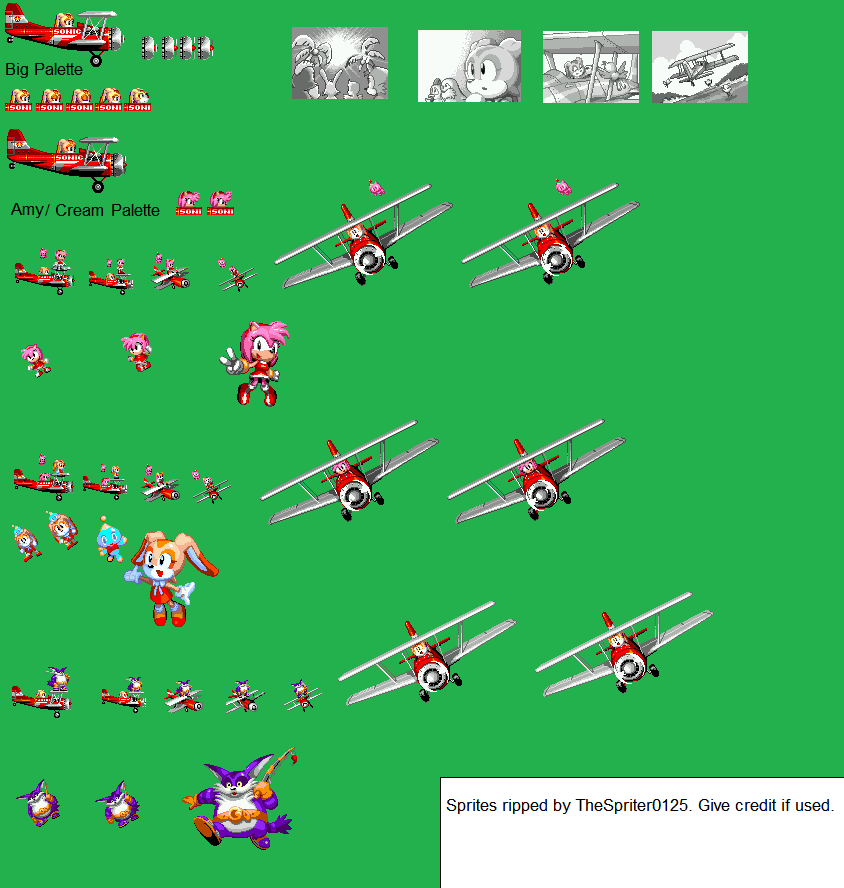 Sonic the Hedgehog 2: Pink Edition (Hack) - Ending Sprites