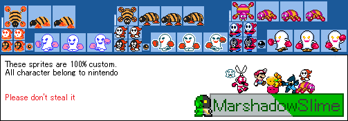 Mario Customs - Broozer, Scuttlebug, Shy Guy (Super Mario Maker-Style)