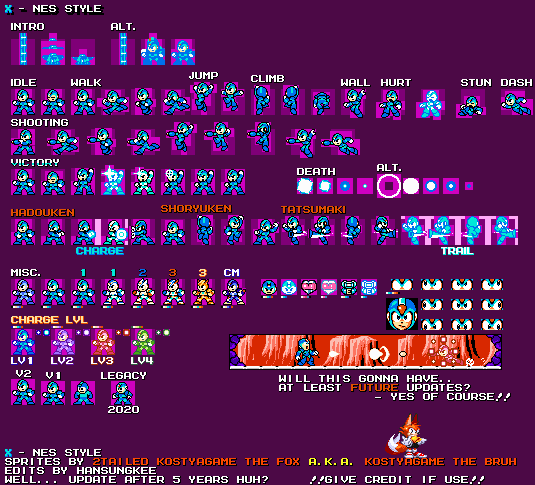 Mega Man X Customs - X (NES-Style)