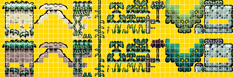 Super Mario World 2: Yoshi's Island - Jungle Tileset