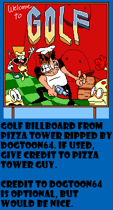 Pizza Tower - GOLF Billboard