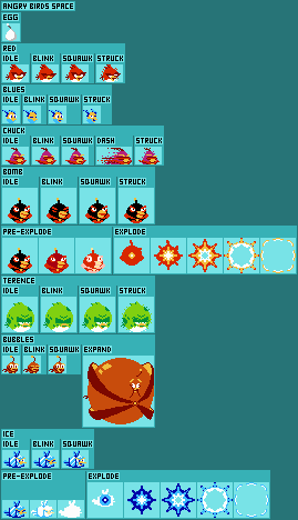 Angry Birds Customs - Angry Birds Space Characters (NES-Style)