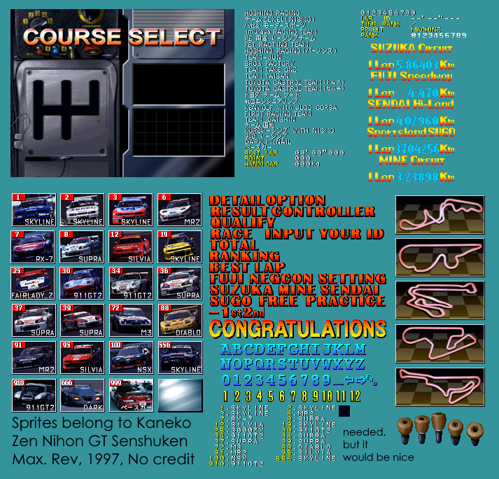 Zen Nihon GT Senshuken Max Rev. (JPN) - Course Select & Results