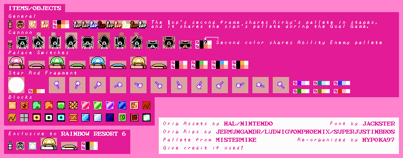 Kirby's Adventure - Items & Objects