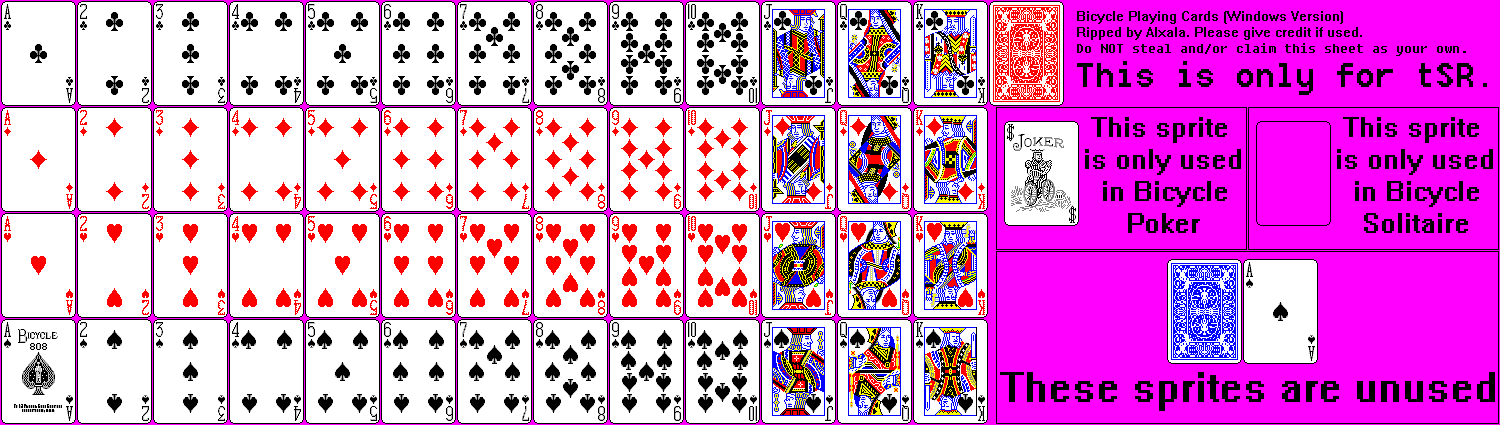 Bicycle Solitaire / Bicycle Poker - Playing Cards (Windows Version)