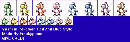 Yoshi (Pokémon Red / Blue-Style)