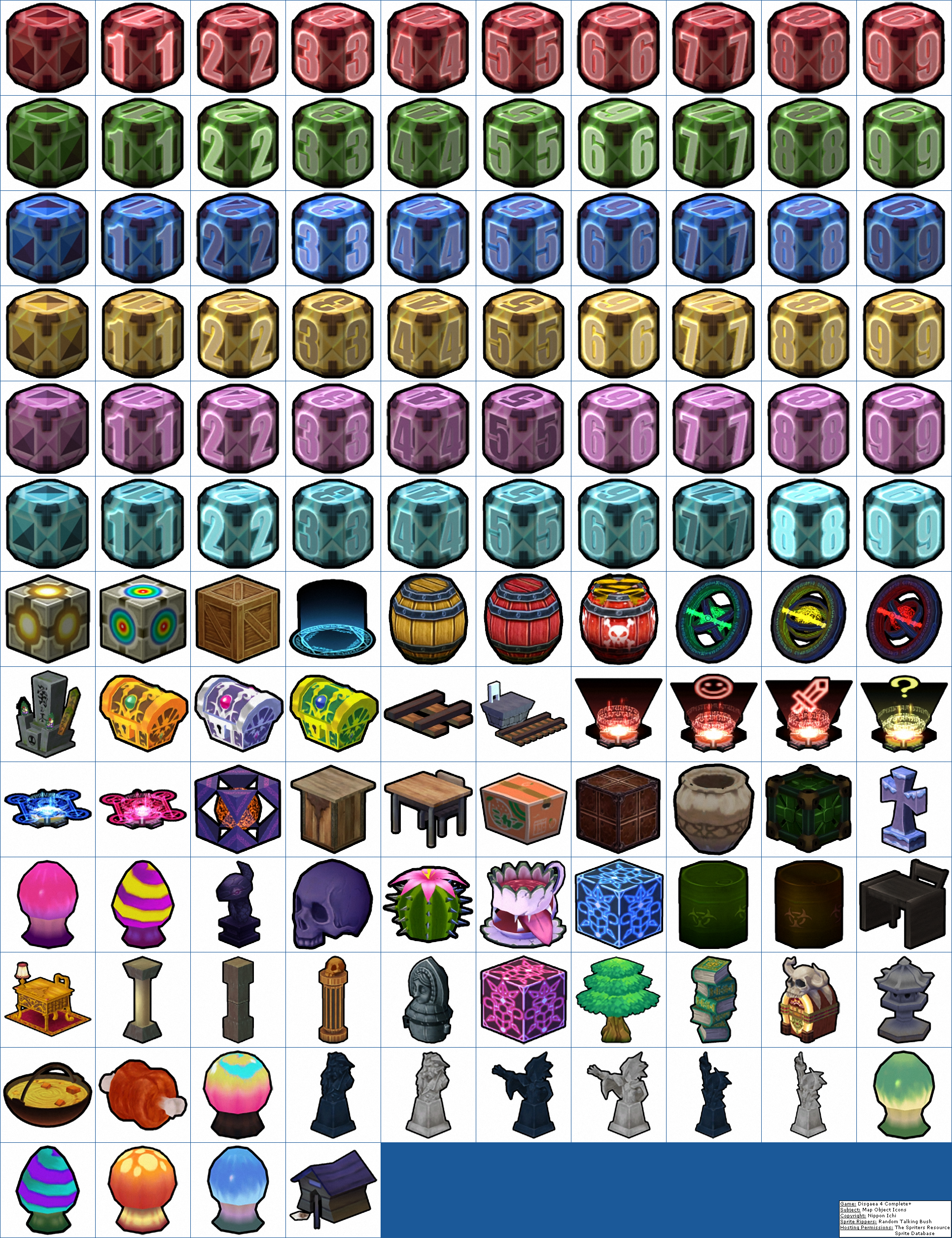 Disgaea 4 Complete+ - Map Object Icons