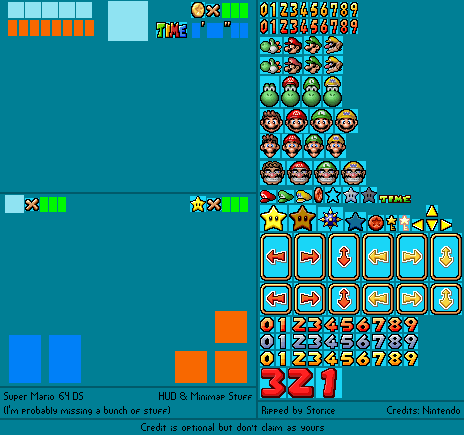 Super Mario 64 DS - HUD & Minimap Stuff