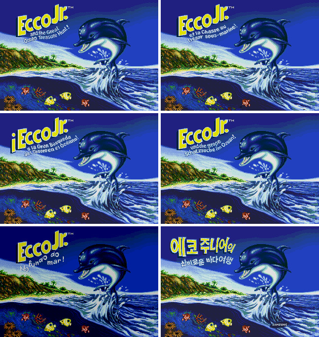 Ecco Jr. and the Great Ocean Treasure Hunt! - Title Screen