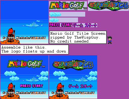 Mario Golf - Title Screen