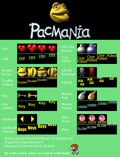 Pacmania 2 - Bonuses