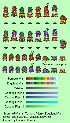 Secret of Mana - Tomato Man & Eggplant Man