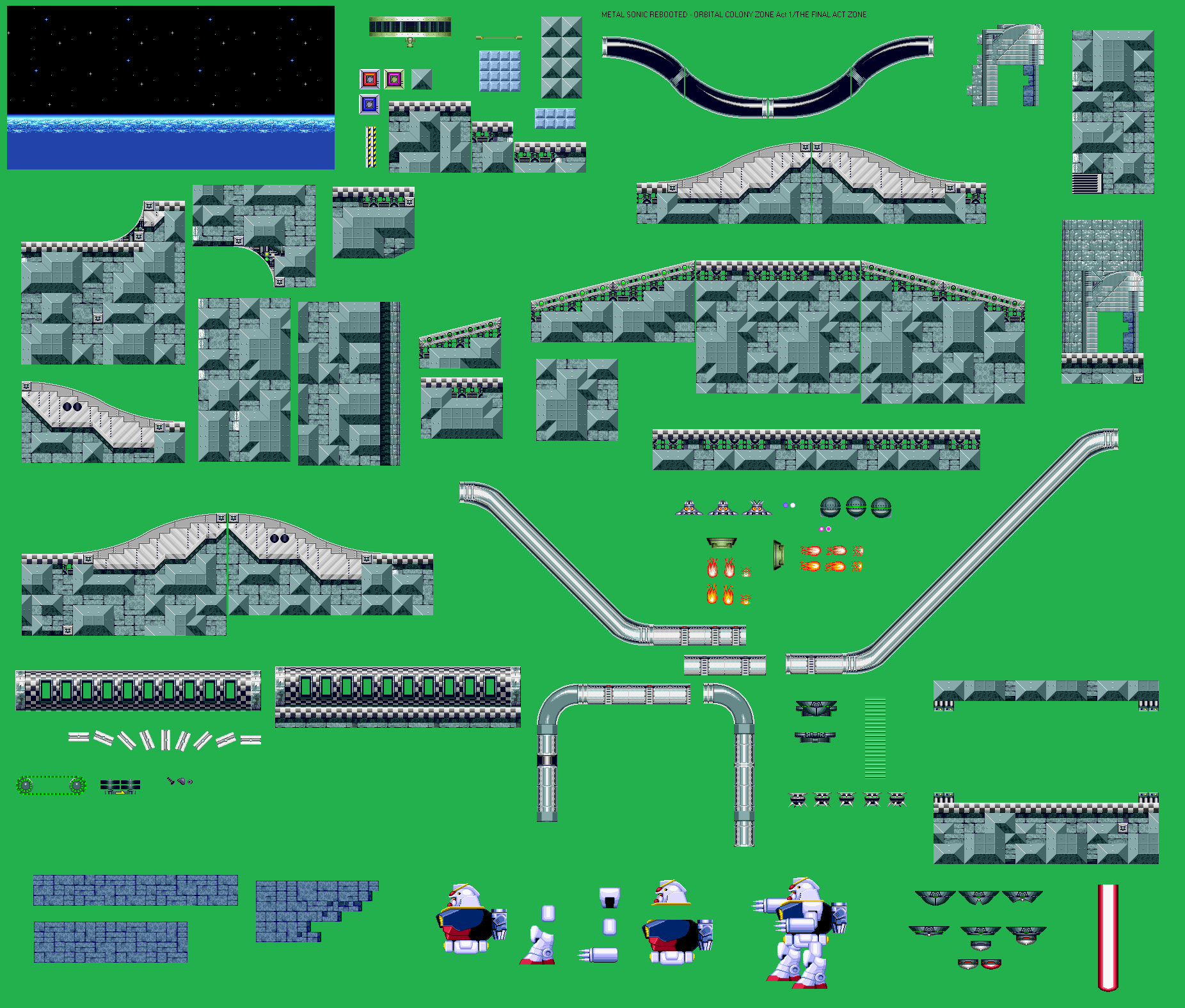 Metal Sonic Rebooted (Hack) - Orbital Colony and The Final Act