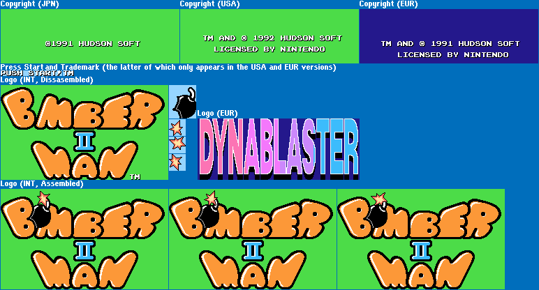 Bomberman II / Dynablaster - Title Screen