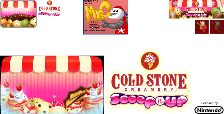 Cold Stone Creamery: Scoop It Up - Wii Menu Banner and Save Icon