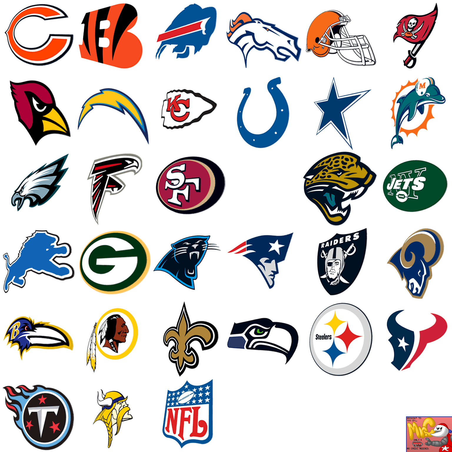 The Spriters Resource Full Sheet View Madden NFL 08 Team Logos