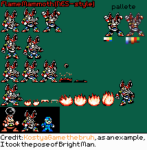 Flame Mammoth (Mega Man NES-Style)