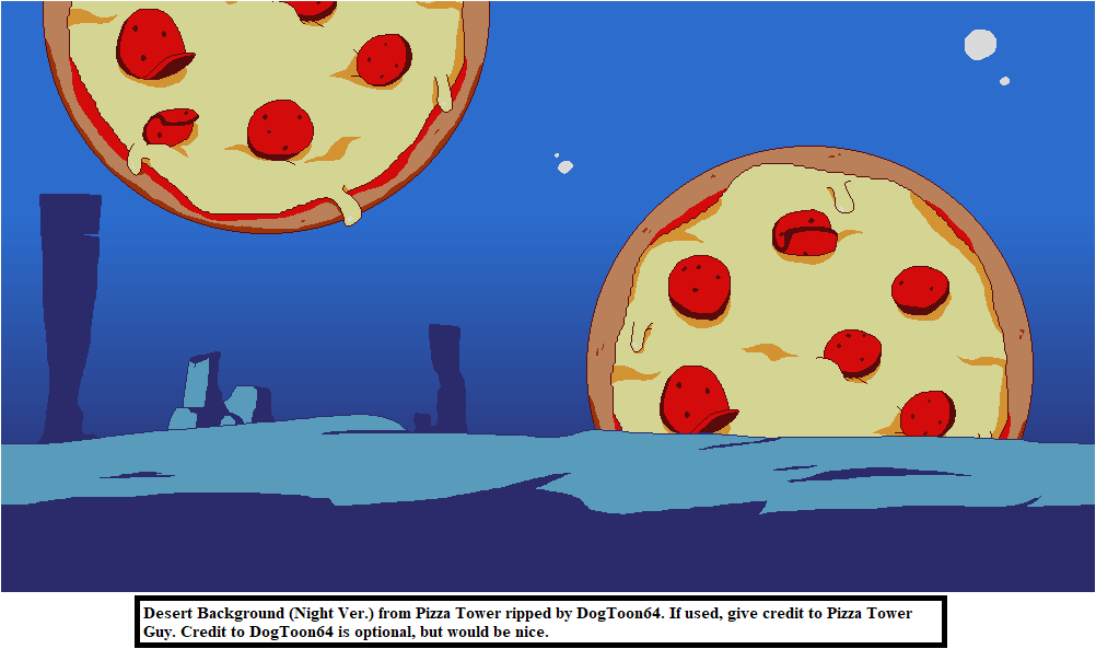 Pizza Tower - Desert Night Background