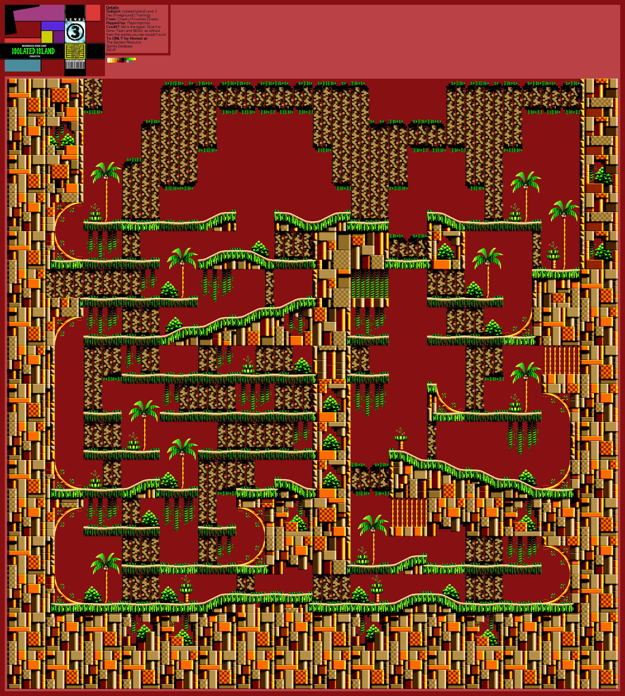 Knuckles' Chaotix (32X) - Isolated Island (Training) Level 3 (Day)