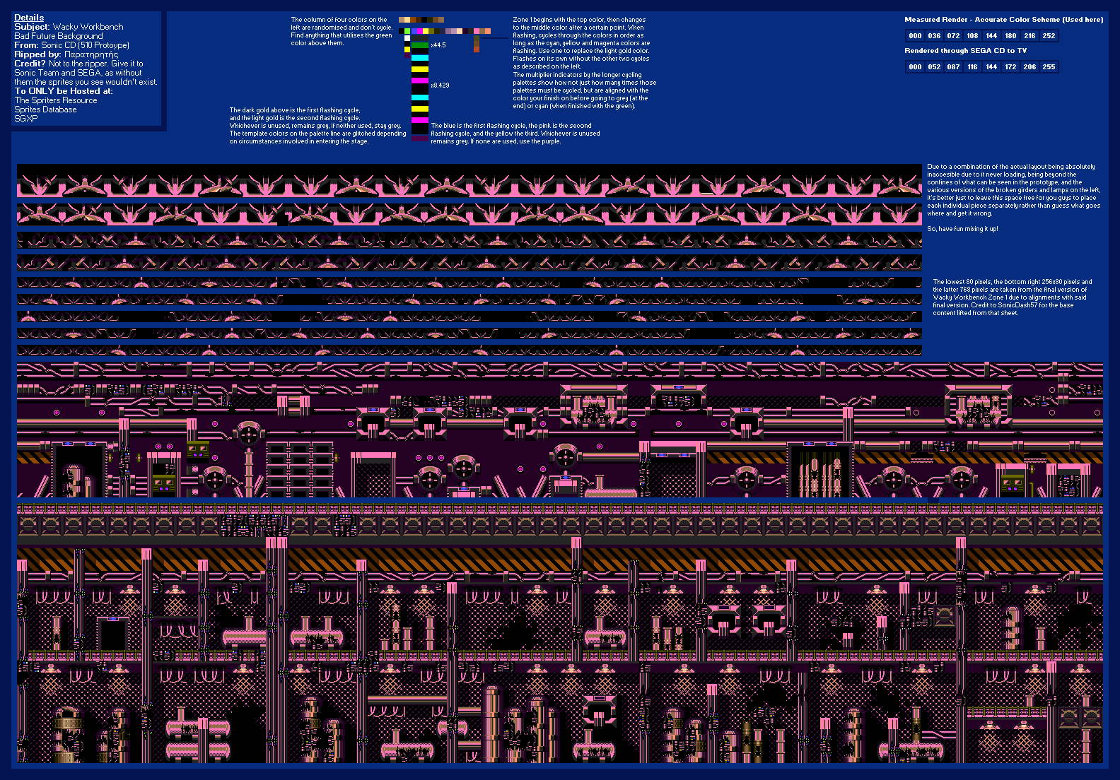 Sonic the Hedgehog CD (Prototype) - Wacky Workbench Zone 1 (Bad Future) (510 Prototype)