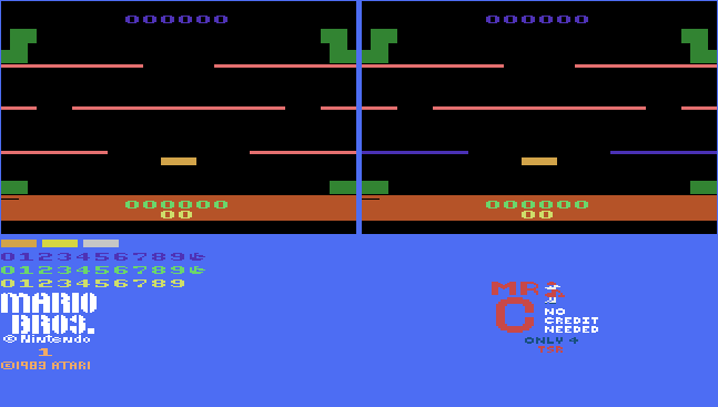 Mario Bros. (Atari 2600) - Backgrounds