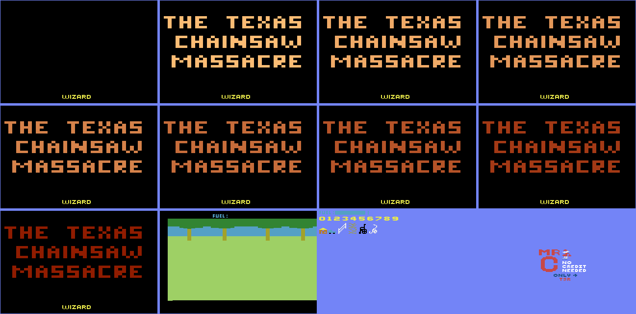 The Texas Chainsaw Massacre (Atari 2600) - Title Screen and Background