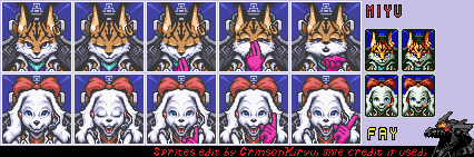 Star Fox Customs - Miyu & Fay Portraits (Star Fox 2 Cover-Style)