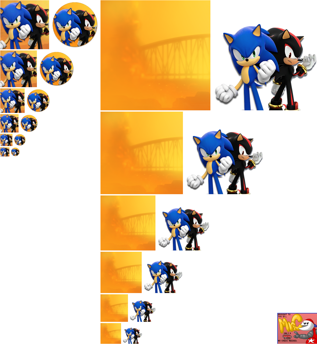 Sonic Forces: Speed Battle - App Icons (Sonic and Shadow)
