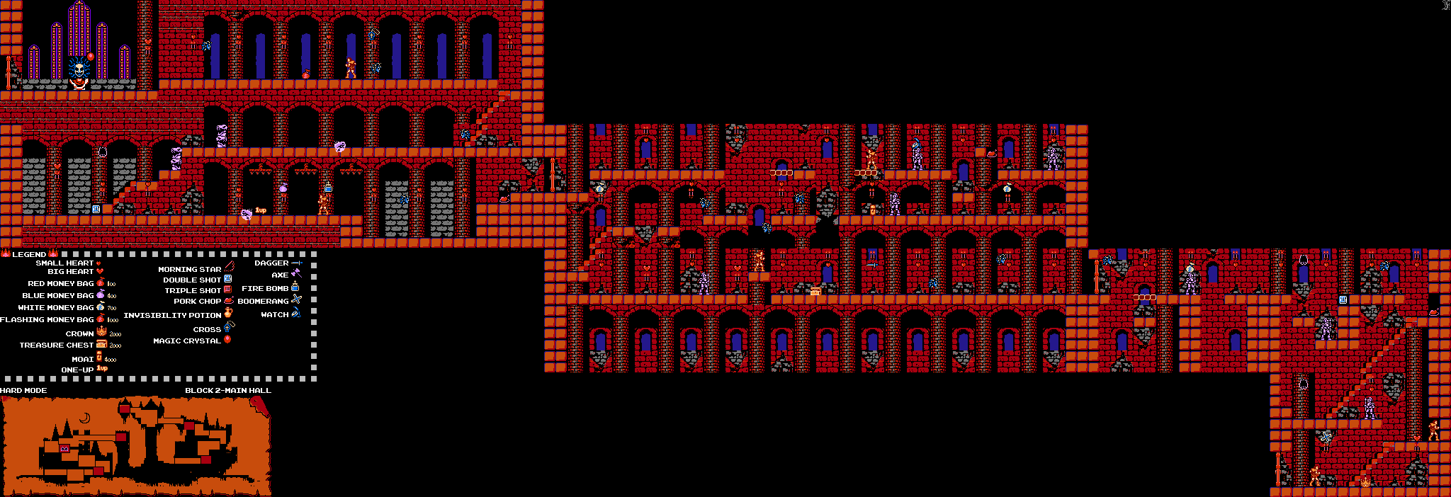 Castlevania - Main Hall (Full Map, Hard Mode)