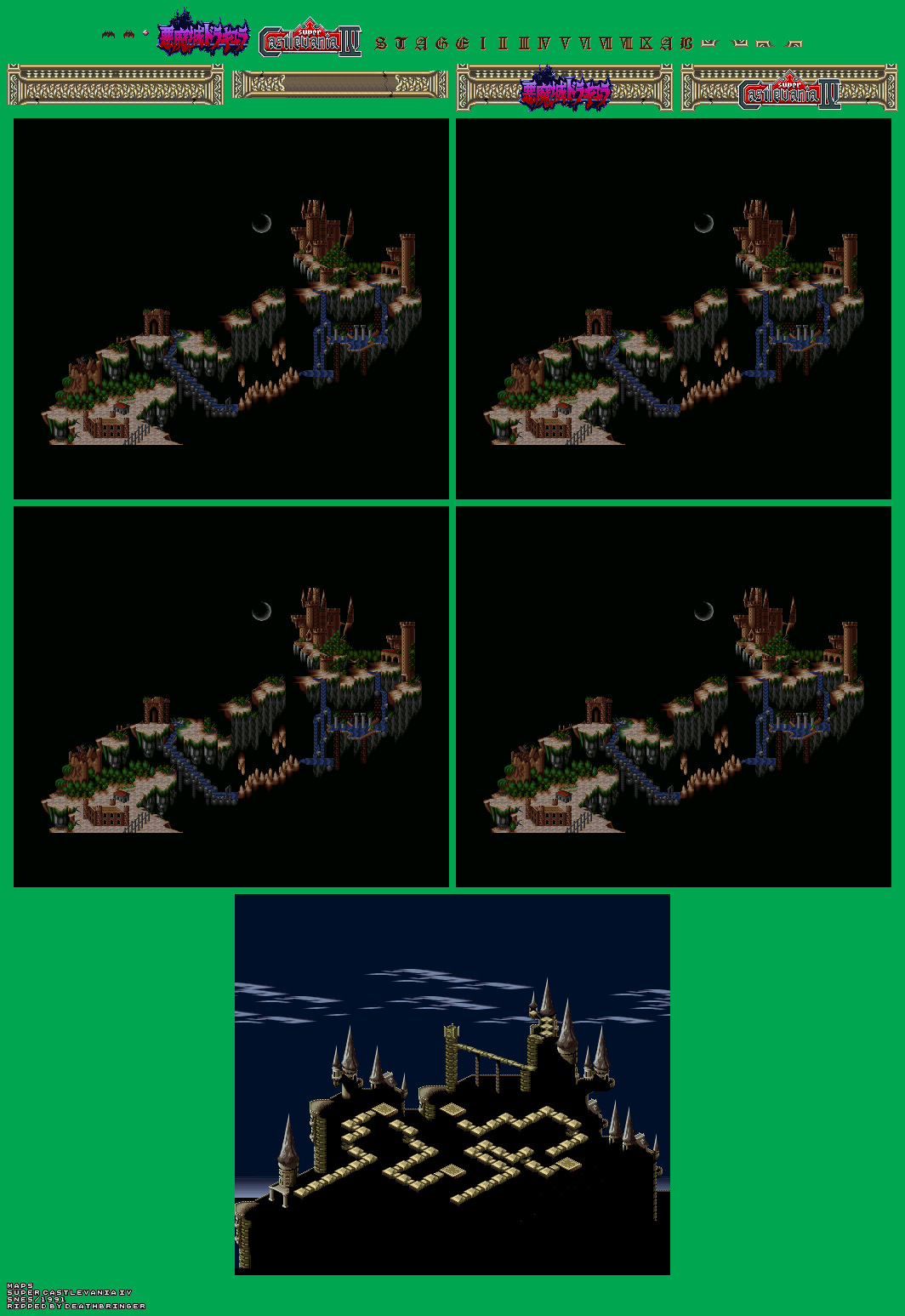 Super Castlevania IV - Maps