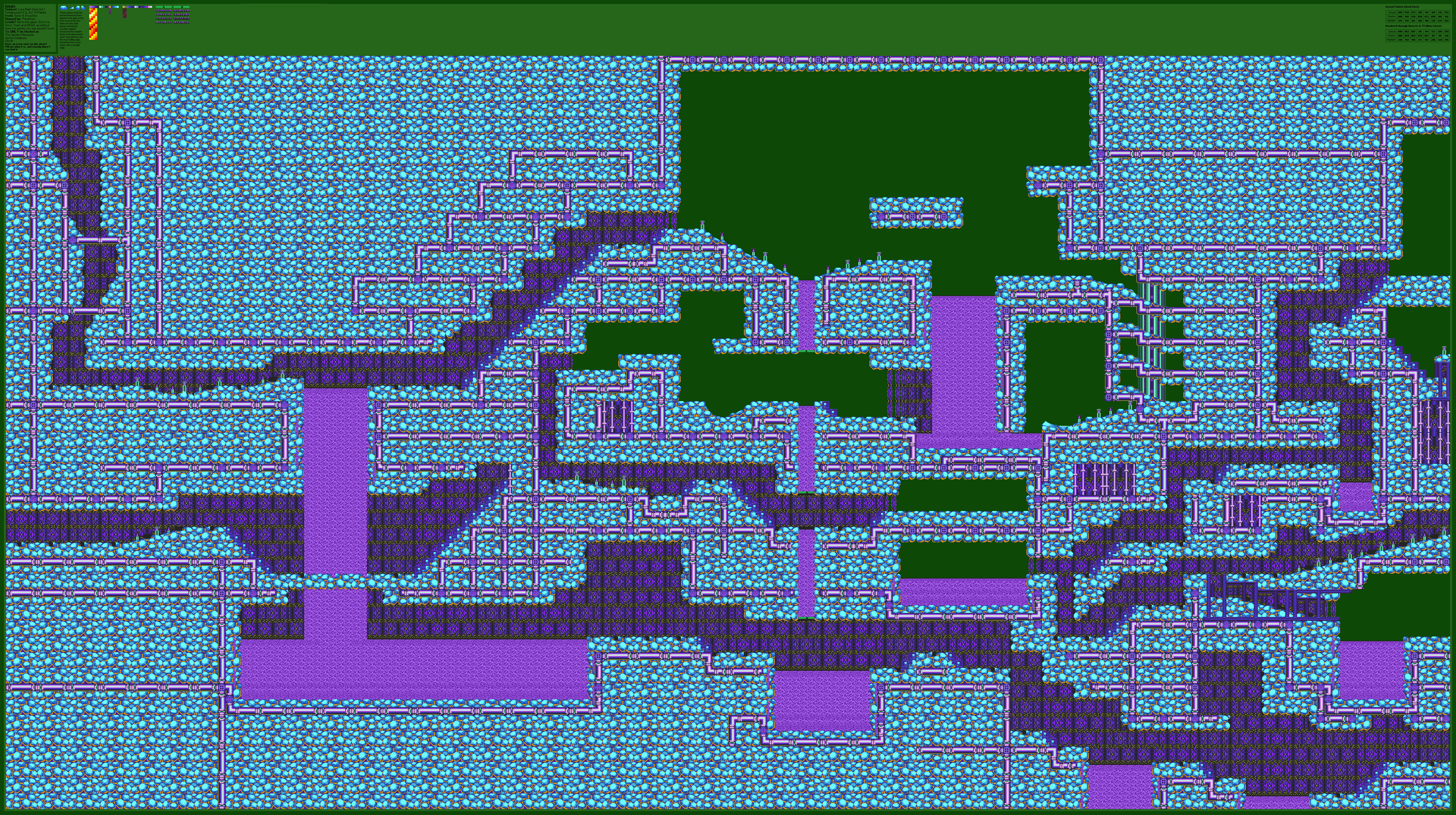 Sonic & Knuckles - Lava Reef Zone Act 1 (Act 1.5 Palette; 1/2)