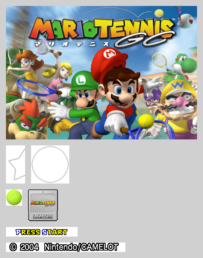 Mario Power Tennis - Title Screen (JPN)