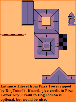 Pizza Tower - Entrance Tileset