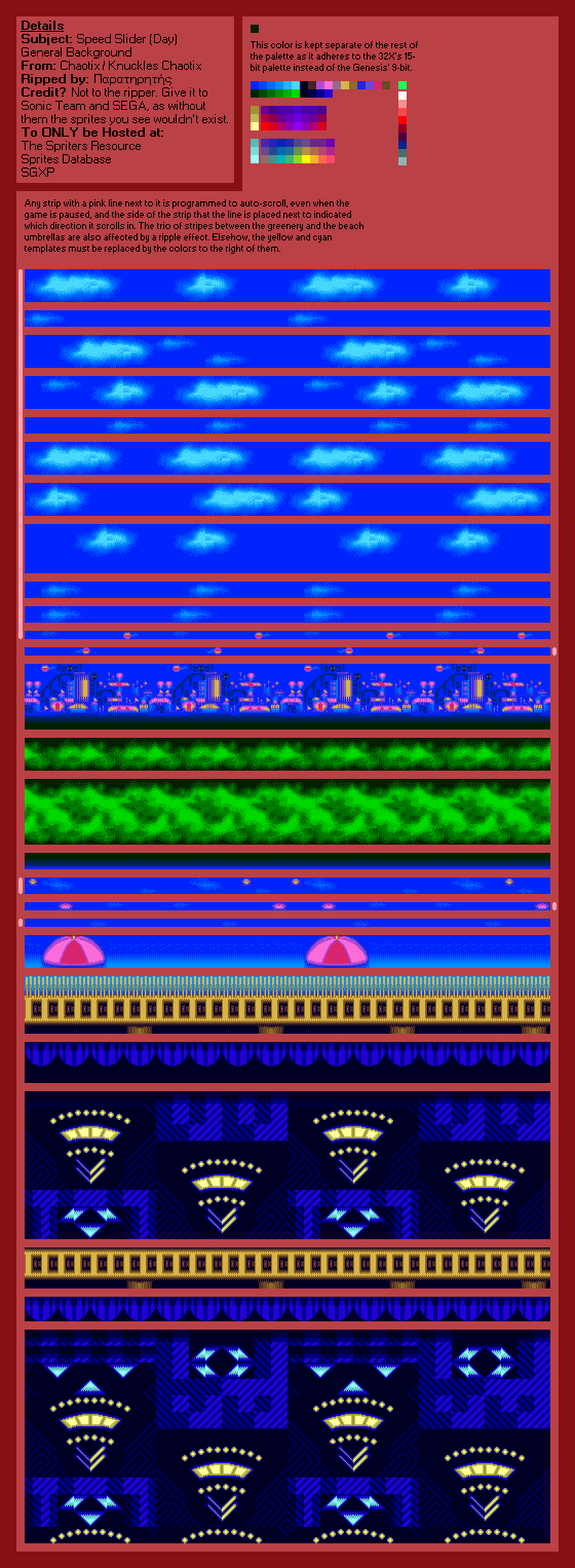 Knuckles' Chaotix (32X) - Speed Slider (Starting Area, Day)