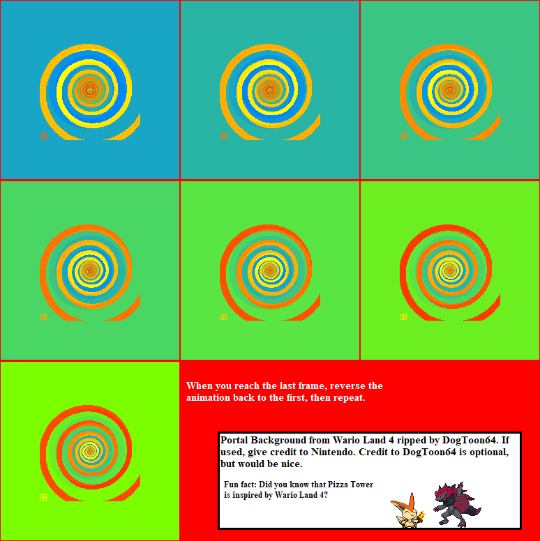 Wario Land 4 - Portal Background