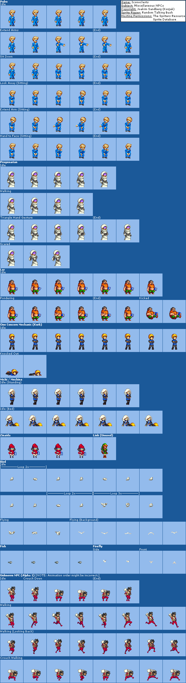 Iconoclasts - Miscellaneous NPCs